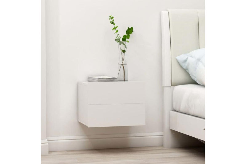 Bedside Cabinets 2 Pcs White 40X30x30 Cm Engineered Wood Bedside Tables