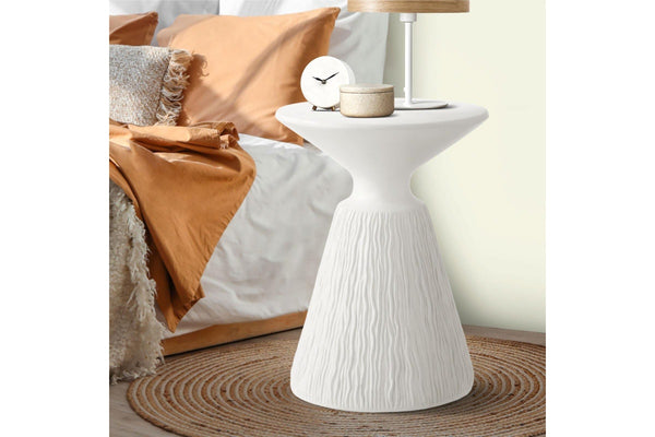Oikiture Side Table Stone White