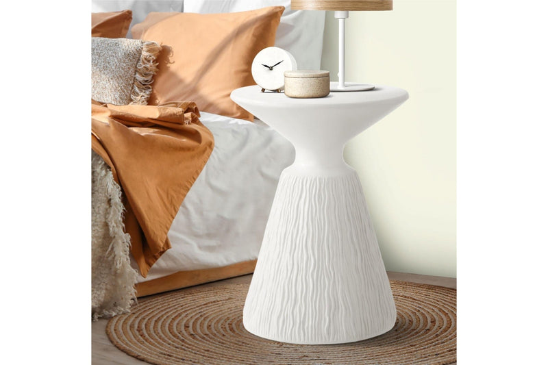 Oikiture Side Table Stone White