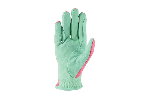 Hy Childrens/Kids Thelwell Collection Trophy Riding Gloves (Mint/Pink) (XL)