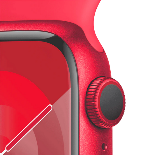 Apple Watch Series 9 GPS 41mm (PRODUCT)RED Aluminium Case with (PRODUCT)RED Sport Band - M/L