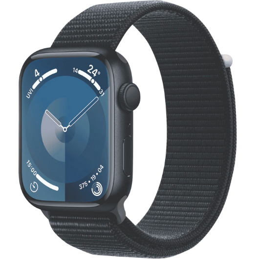 Apple Watch Series 9 GPS 45mm Midnight Aluminium Case with Midnight Sport Loop - Layaway AU