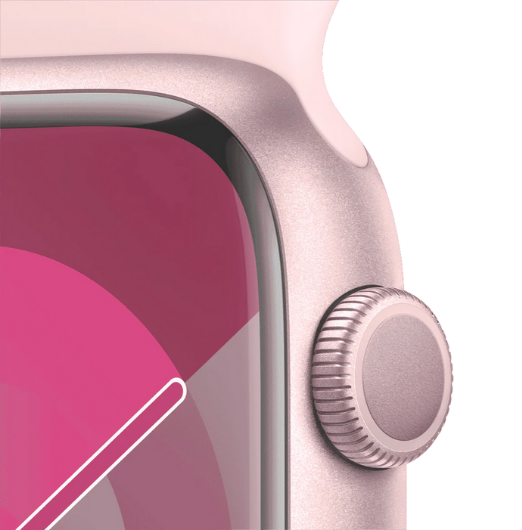 Apple Watch Series9 GPS + Cellular 41mm Pink Aluminium Case with Light Pink Sport Band - S/M