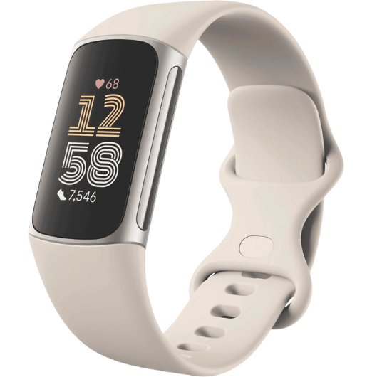 Fitbit Charge 6 - Porcelain/Silver Aluminium