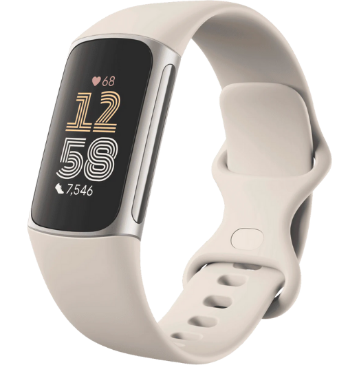 Fitbit Charge 6 - Porcelain/Silver Aluminium