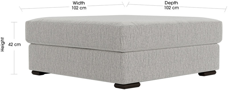 ASPECT Fabric Storage Ottoman