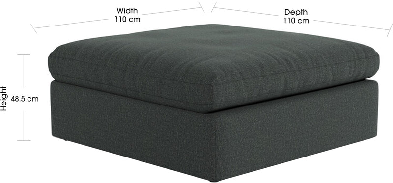 SALSIE Fabric Ottoman
