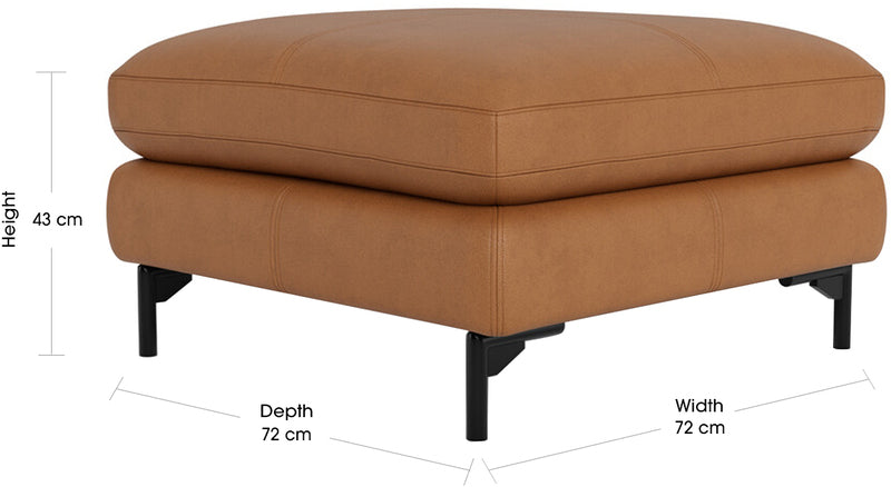 HENDRICKS Leather Ottoman