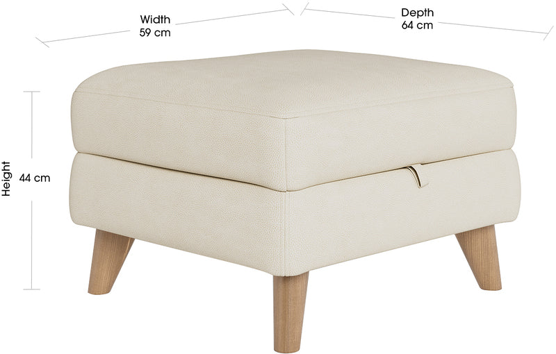 STERLING Leather Storage Ottoman