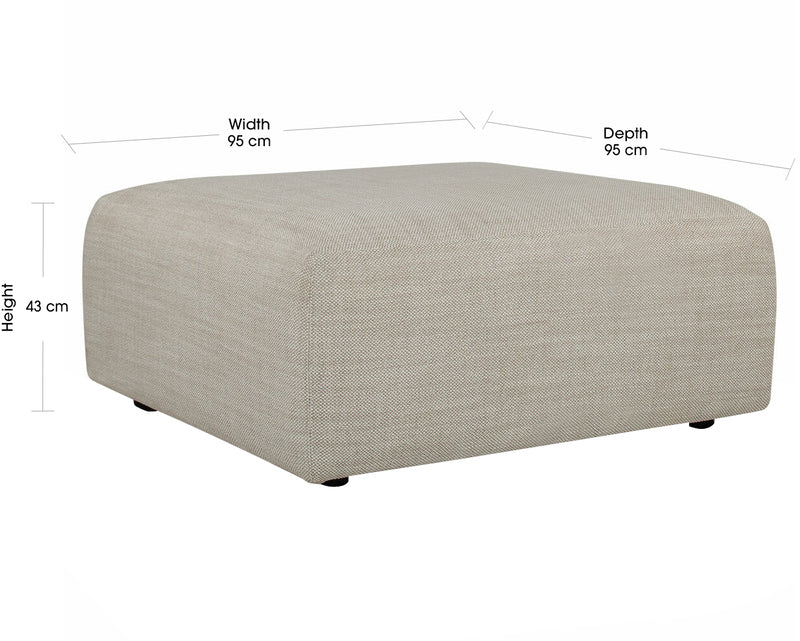 AMBERLEY Fabric Ottoman
