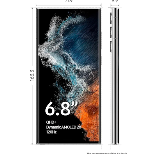 Samsung Galaxy S22 Ultra Smartphone 256GB, Phantom White