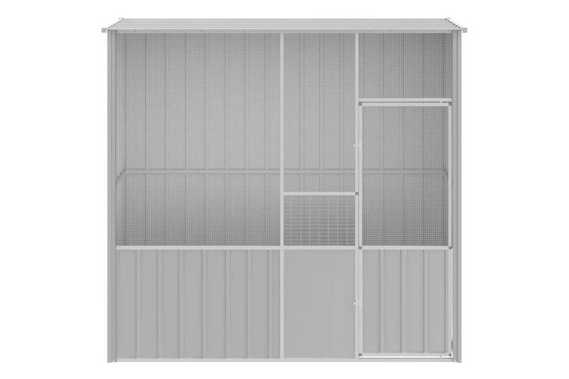Bird Cage Grey 215x78x200 cm Galvanised Steel vidaXL