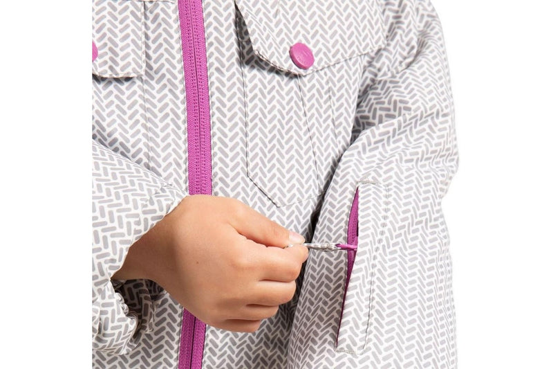 Trespass Girls Denia TP50 Ski Jacket (Platinum) (3-4 Years)