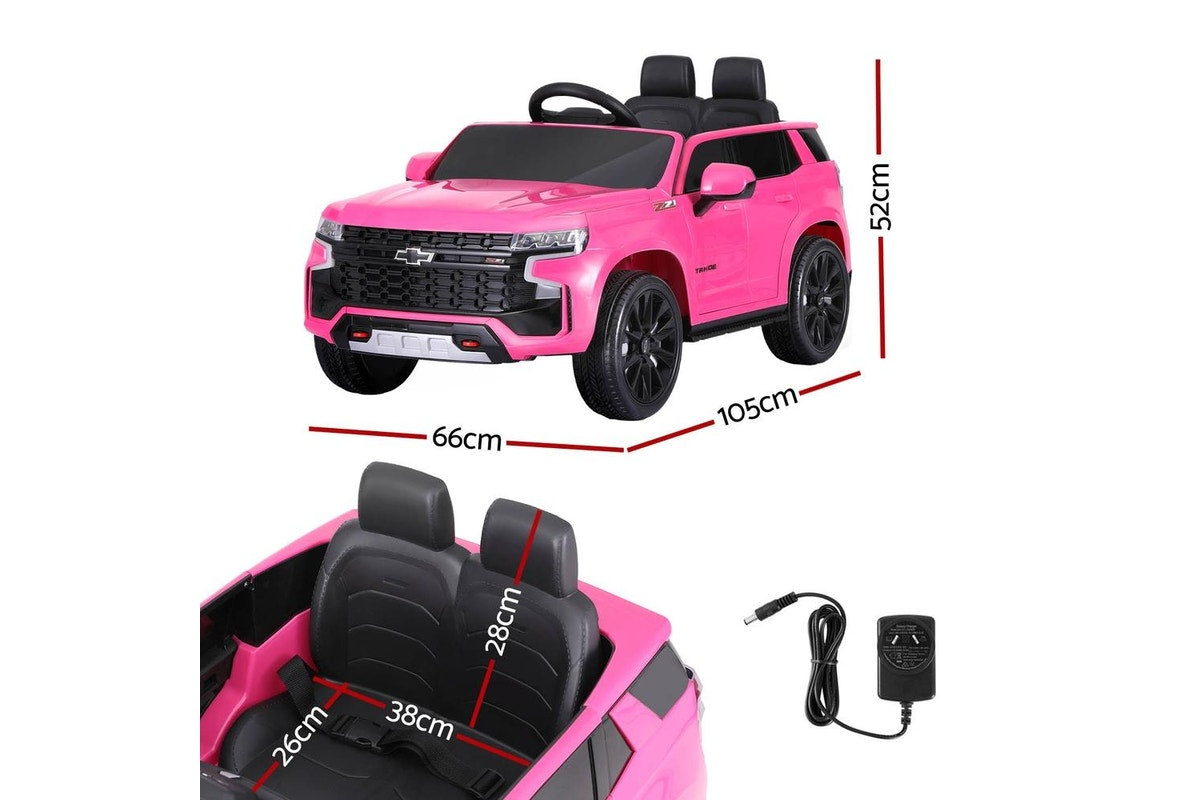 Kids Ride On Car Licensed Chevrolet Tahoe Electric Toys Horn Remote 12V Pink