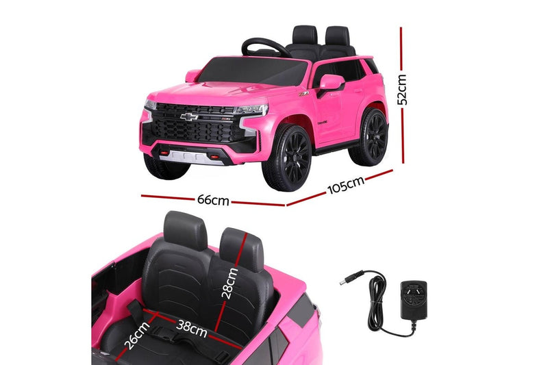 Kids Ride On Car Licensed Chevrolet Tahoe Electric Toys Horn Remote 12V Pink