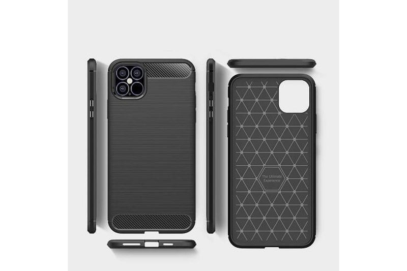 For Apple iPhone 12 Pro Max Case Rugged Shockproof Heavy Duty Anti Slip Protective Case Cover (Black)