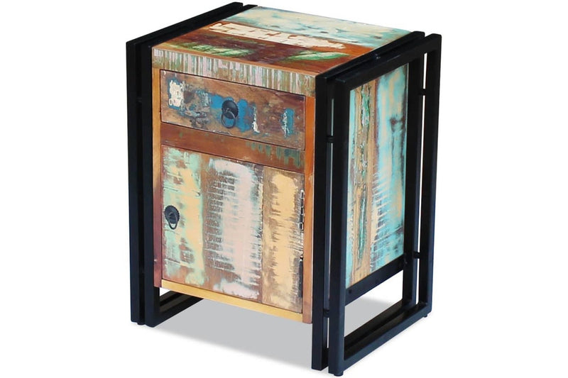 Bedside Cabinet Solid Reclaimed Wood Bedside Tables