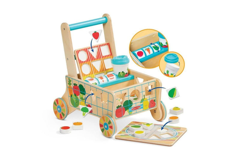 Melissa & Doug: Wooden Shape Sorting Grocery Cart