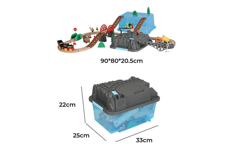 Bopeep Toy Train Set Track DIY Wooden Thomas Miniature Magnetic Trains Xmas Gift