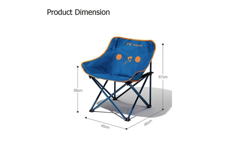 Moon Chair for Outdoor Camping Fishing Picnic Blue