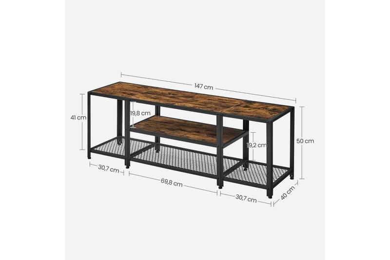 Vasagle 1.47M 3-Tier Industrial TV Stand