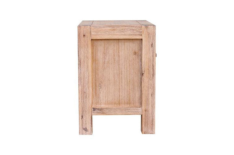 Bedside Table 2 Drawers Night Stand Solid Wood Acacia Oak Colour Bedside Tables