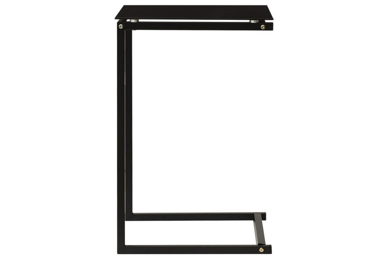 Side Table Black 40x40x60 cm Tempered Glass vidaXL