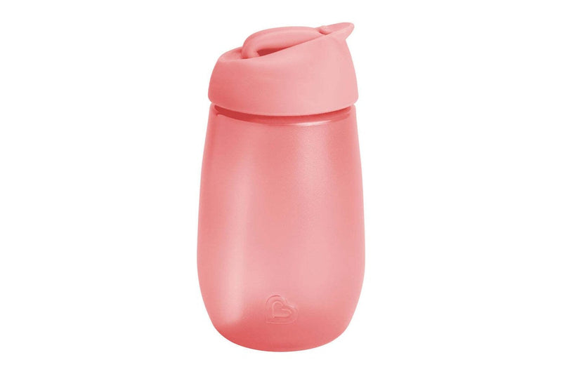 Munchkin 10oz 295ml Simple Clean Straw Anti-Spill Sippy Cup - Pink 12M+
