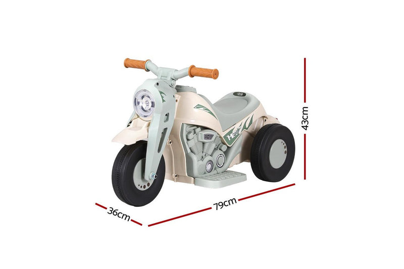 Rigo Kids Ride On Car Electric Motorcycle Motorbike with Bubble Maker Green