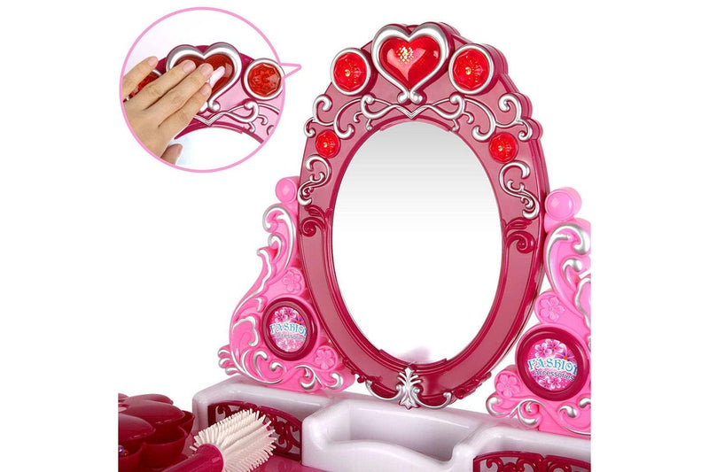 Keezi 30 Piece Kids Dressing Table Set Pink Kids Dressing Tables