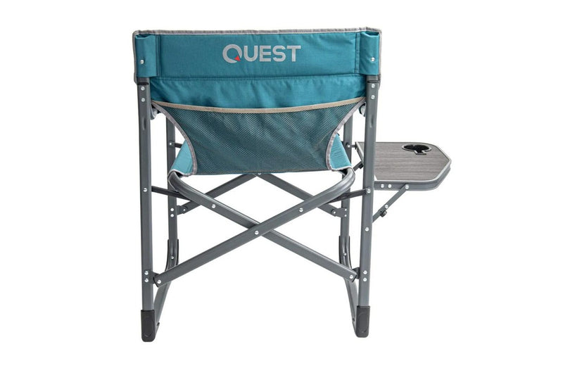Quest Head Honcho 84cm Aluminium Directors Chair w Armrests Camping Picnic Blue