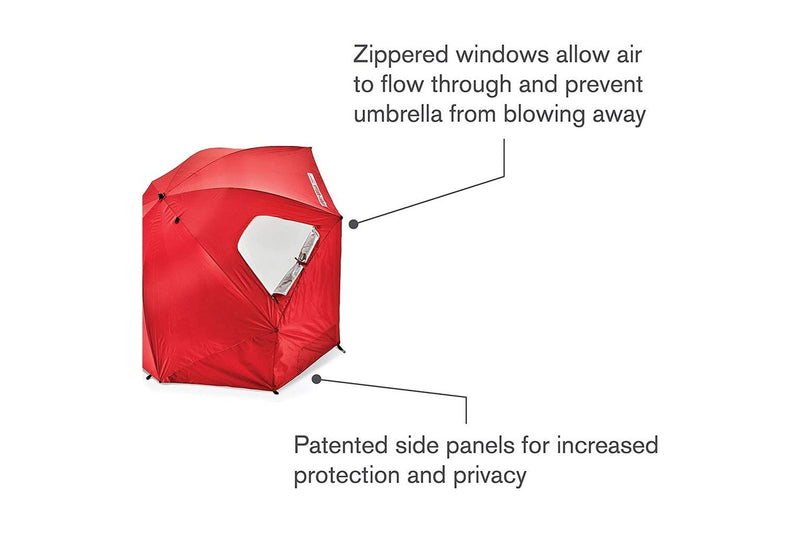 Sport-Brella 274cm Premiere XL Umbrella UPF 50+ Sun/Weather Protection w/Bag Red