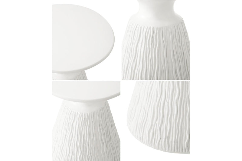 Oikiture Side Table Stone White