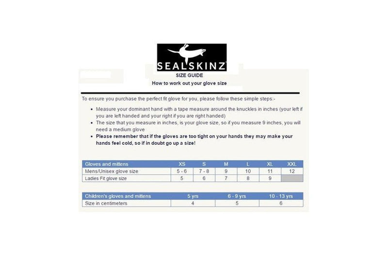 Sealskinz Waterproof Ski Gloves All Weather Bike Riding Cycle in Black - M