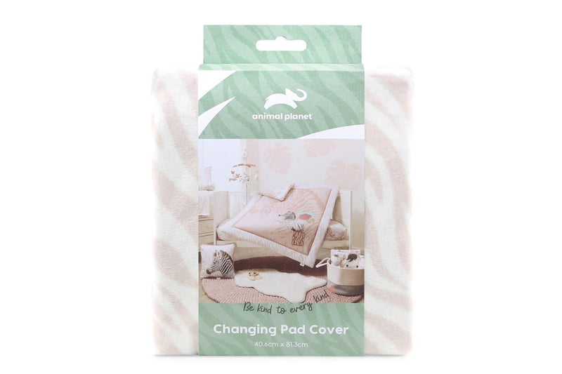 2x Animal Planet Baby Infant Change Pad Cover Be Kind To Every Kind Zebra 81cm
