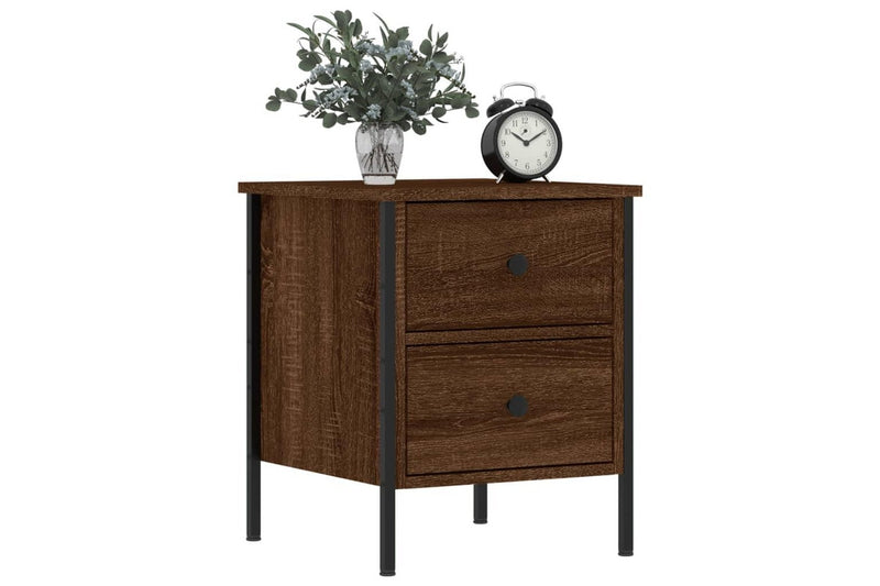 Bedside Cabinet Brown Oak 40x42x50 cm Engineered Wood vidaXL