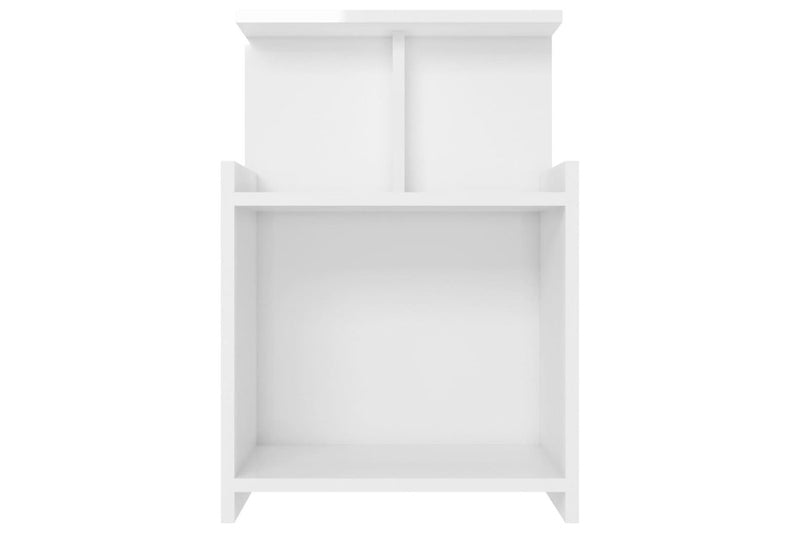Bed Cabinets 2 Pcs High Gloss White 40X35x60 Cm Engineered Wood Bedside Tables