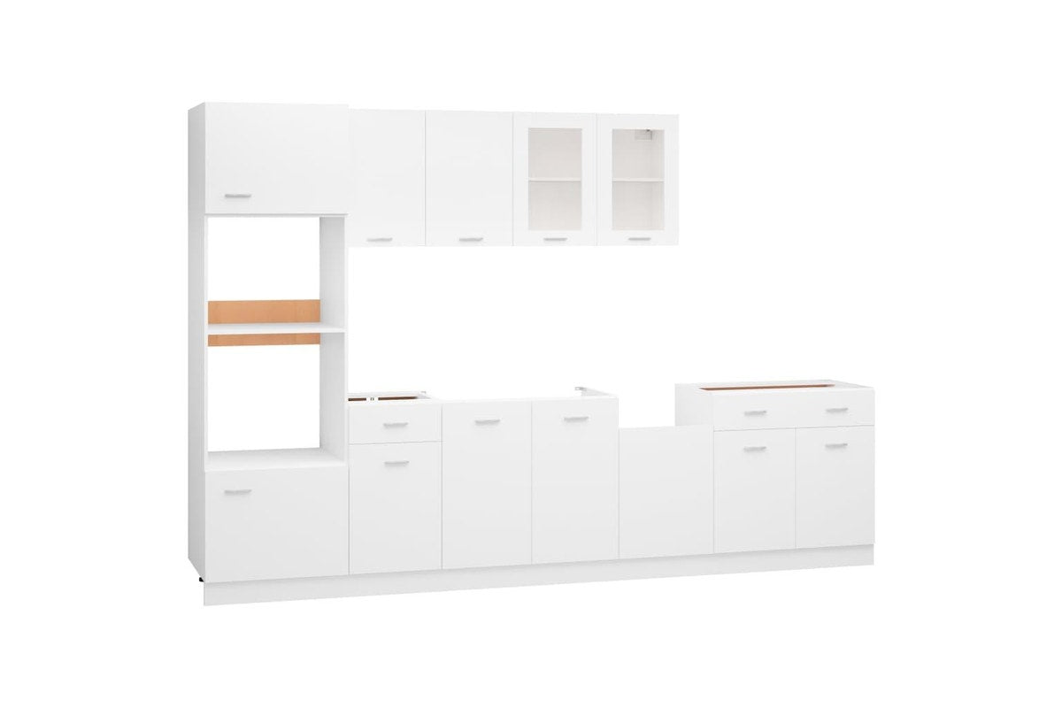 7 Piece Kitchen Cabinet Set White Engineered Wood vidaXL