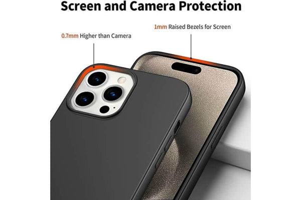 For Apple iPhone 15 Pro Silicone Silky Soft Case with Microfiber TPU Ultra Slim Anti Scratch Shockproof Cover (Dark Green)