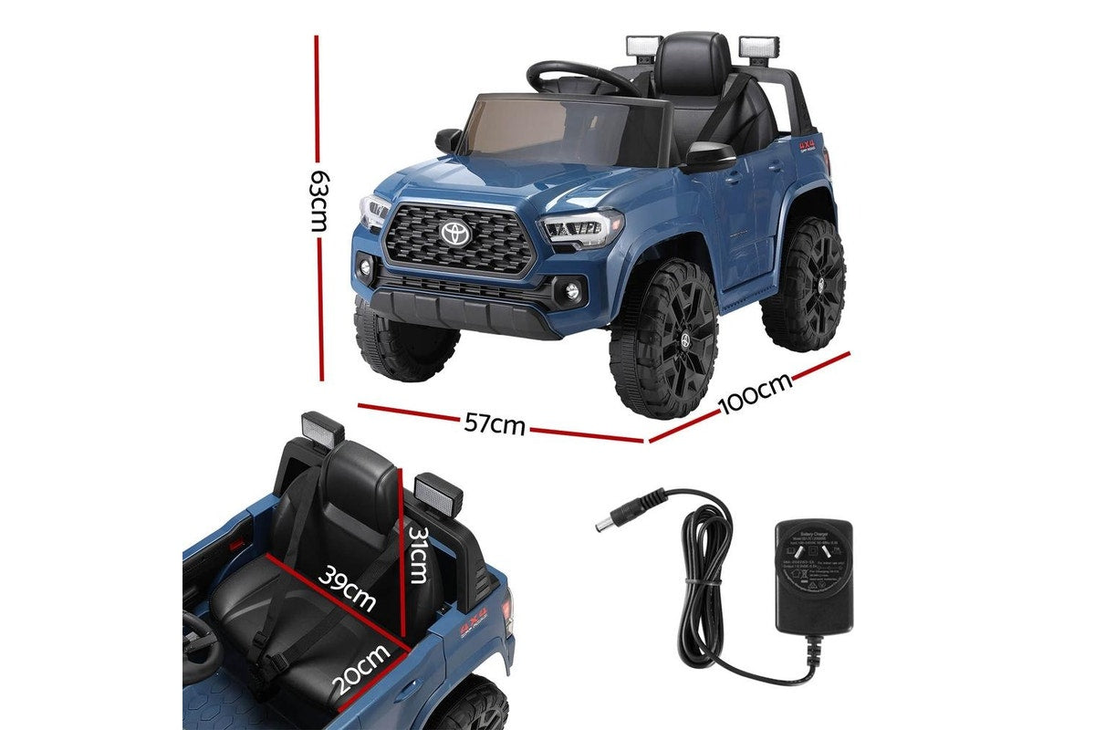 Kids Electric Ride On Car Toyota Tacoma Off Road Jeep Toy Cars Remote 12V Blue