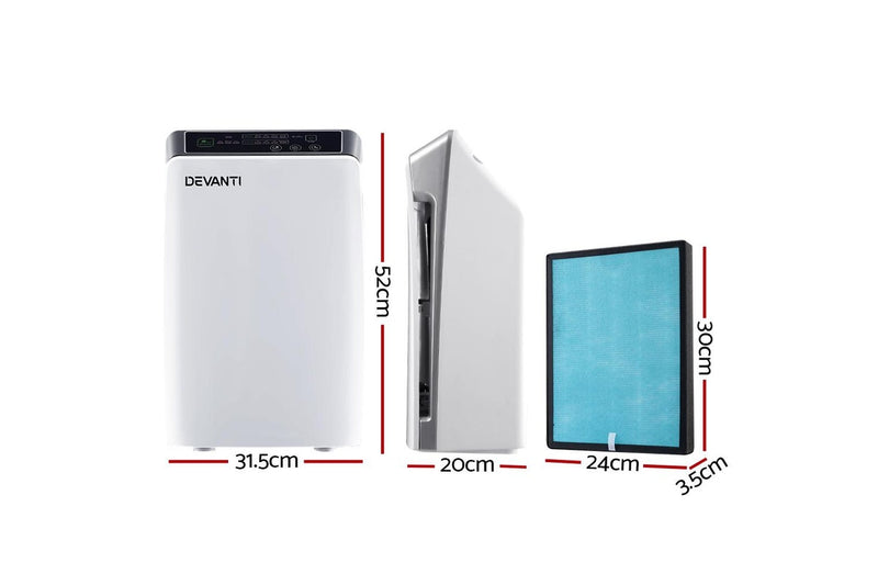 Devanti Air Purifier 4 Stage HEPA w/Replacement Filter
