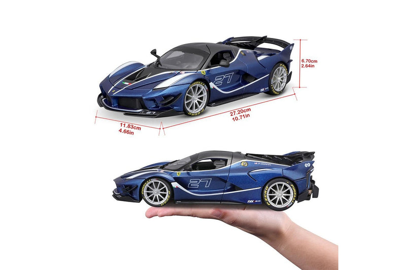 Maisto 1:18 R&P Ferrari FXX EVO No.70 Blue Model Car Kids Childrens Toy 3y+