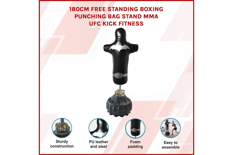 180cm Free Standing Boxing Punching Bag Stand MMA UFC Kick Fitness