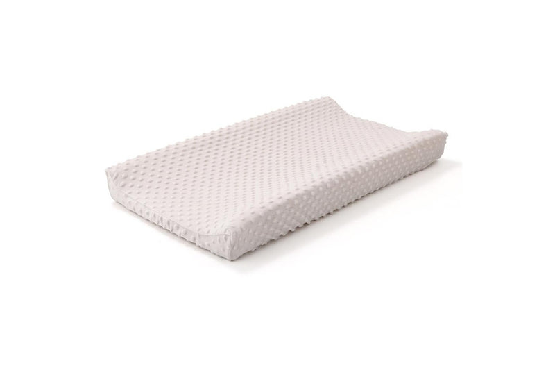 3x Little Haven Dot Velour Soft Gentle Baby Changing Pad Cover Natural 88cm