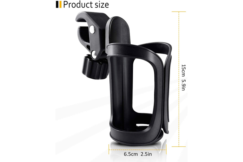 2x Stroller Cup Holders Universal Drinks Holder for Bikes Trolleys Walkers
