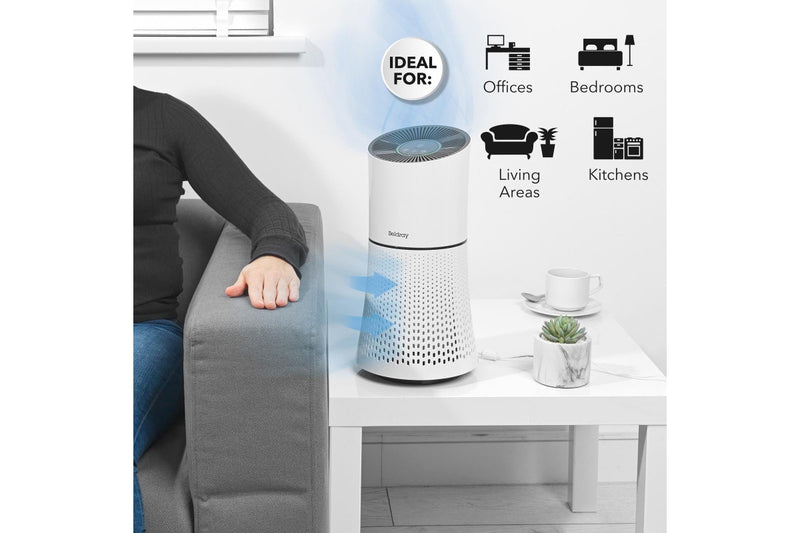 Beldray 31.5x28x18cm Total Air Purifier w Night Light Lightweight Compact