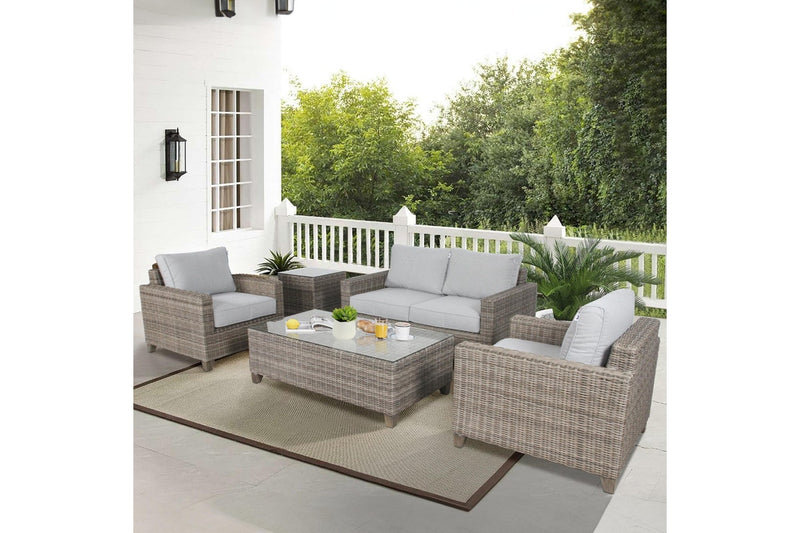 Sophy 2+3 Seater Wicker Rattan Outdoor Sofa Chair Lounge Set