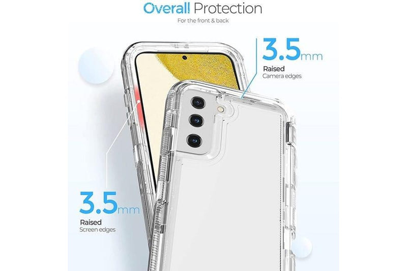 For Samsung Galaxy S22 Plus Transparent Defender Slim Polycarbonate Case Cover (Clear)