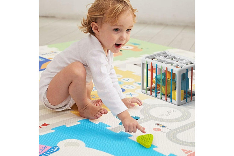 Baby Sensory Blocks Toy Shapes Sorter Toy Baby Montessori Toys Style 1