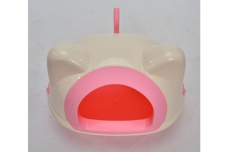 YES4PETS Medium Hooded Cat Toilet Litter Box Tray House With Scoop Pink